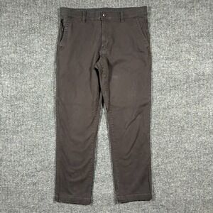 Weatherproof Mens Chino Pants 36x32 Gray Shadow Straight Leg Stretch Utility